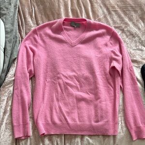 Pink V-Neck cashmere Sweater
